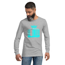 Load image into Gallery viewer, KoA Logo Mens Long Sleeve Tee (Turquoise Print)
