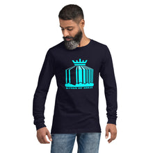 Load image into Gallery viewer, KoA Logo Mens Long Sleeve Tee (Turquoise Print)