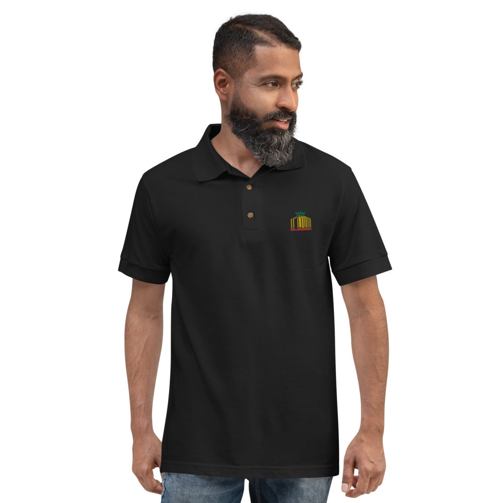 KoA Logo Mens Polo Shirt (Green-Yellow-Red Embroidery)