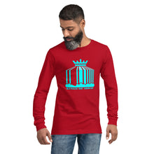 Load image into Gallery viewer, KoA Logo Mens Long Sleeve Tee (Turquoise Print)
