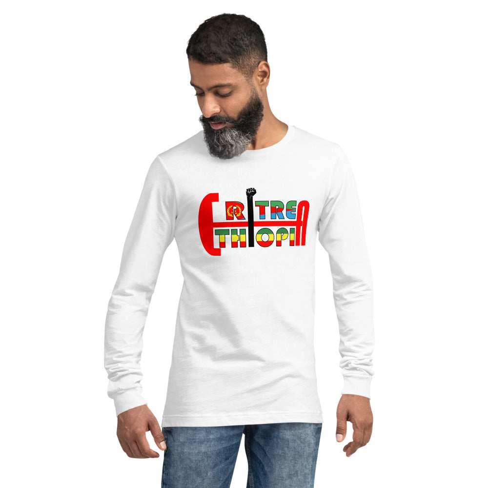 Hade Mergetsina - Begara Enqomalen Mens Long Sleeve Tee (NO STAR on Eth Flag)